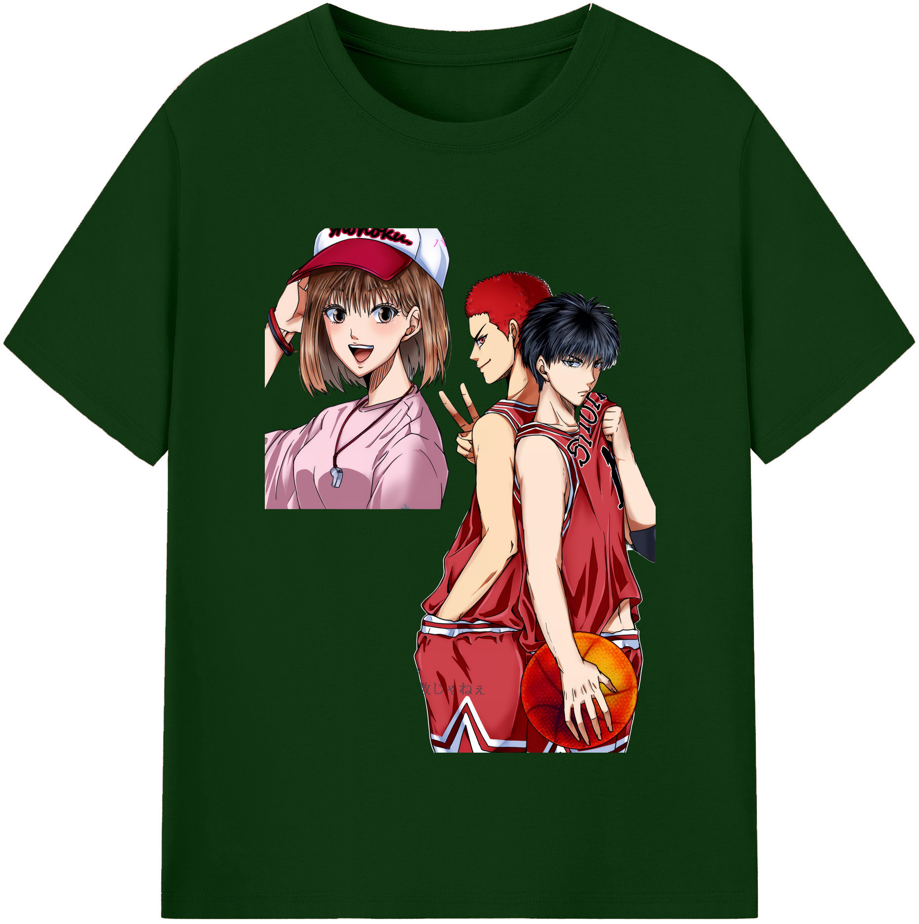 SLAM DUNK／スラムダンク 綿100％半袖Tシャツ（フロントプリント）